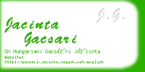 jacinta gacsari business card